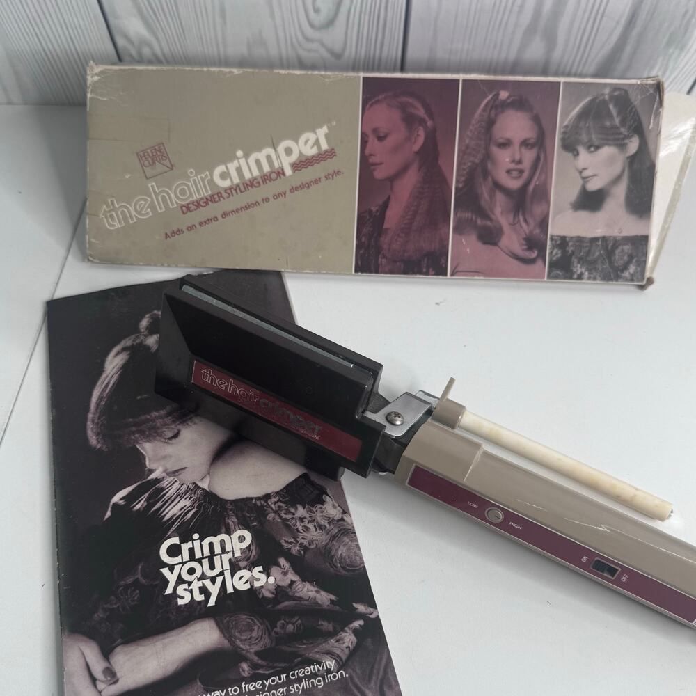 RARE Vintage Helene Curtis "The Hair Crimper" Designer Styling Iron 1977 Tested